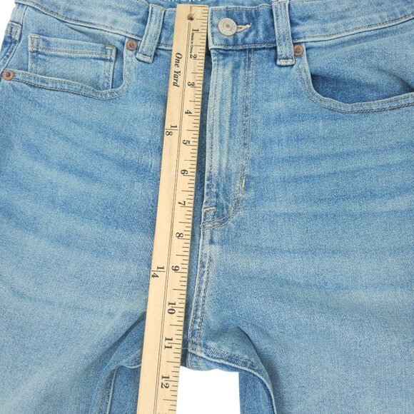 American Eagle Mom Jeans High Rise Ankle Stretch Womens Size 6 Light Wash Denim - Picture 8 of 13